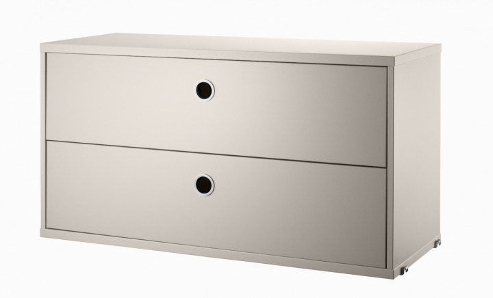 String skuffekabinet 78x30 cm - beige i gruppen Indretning / Dekoration / Hylder og opbevaring hos Sommarboden i Höllviken AB (LH7830-14-1)