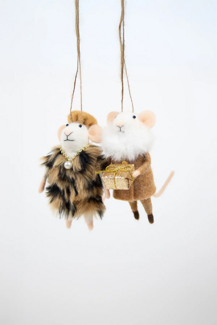 Mus hvide – leopardfrakke i gruppen Juleting / Christmas dekoration hos Sommarboden i Höllviken AB (LO015910-OJ)