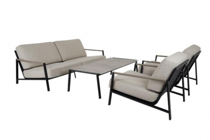 Lyra Sofa Group, Build for Yourself - Black/Sand Pude i gruppen Udendørs møbler / Loungemøbler / Loungegrupper / Byg selv hos Sommarboden i Höllviken AB (Lyra-sv-SET)