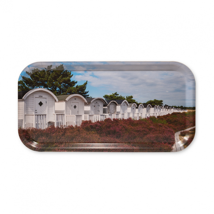 Ljungskogens strandbade lyngs bakke 43 x 22 cm i gruppen Indretning / Køkken & Dækning / Brickor og grydeunderlag hos Sommarboden i Höllviken AB (MELI_10_43x22)