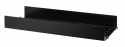 Streng metal hylde høj kant 58x20 - sort