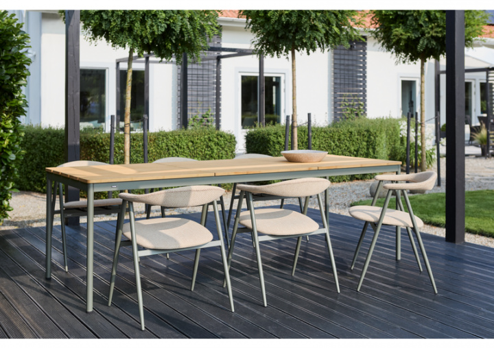 Nox Bamboo / Boi spisestuesæt, byg selv - nordisk grøn i gruppen Udendørs møbler / Madgrupper / Byg selv hos Sommarboden i Höllviken AB (NoxBamboo-Boi-NG-SET)