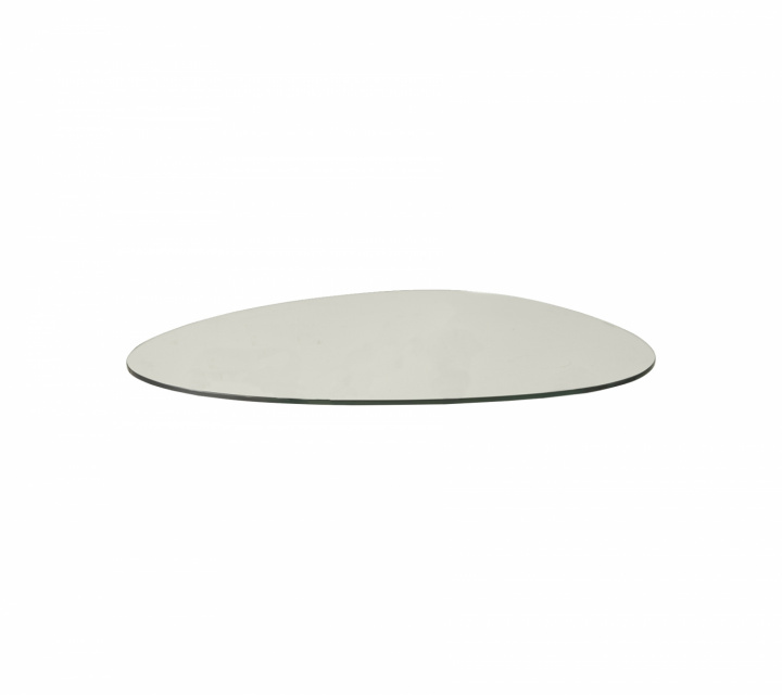 Bordsskiva Teardrop 89x96 cm - clear härdat glas i gruppen Udendørs møbler / Bord / Sofabord & Sidebord hos Sommarboden i Höllviken AB (P042GG)