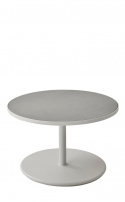Gå bordplade Ø 75 cm - Hvid/lysegrå