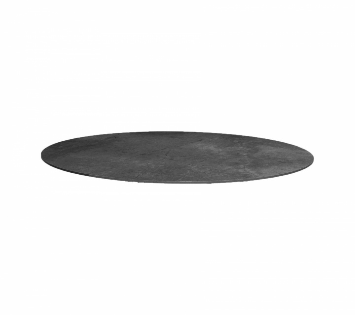 Bordsskiva Ø 144 cm - fossil black keramik i gruppen Udendørs møbler / Bord / Spisebord hos Sommarboden i Höllviken AB (P144COB)