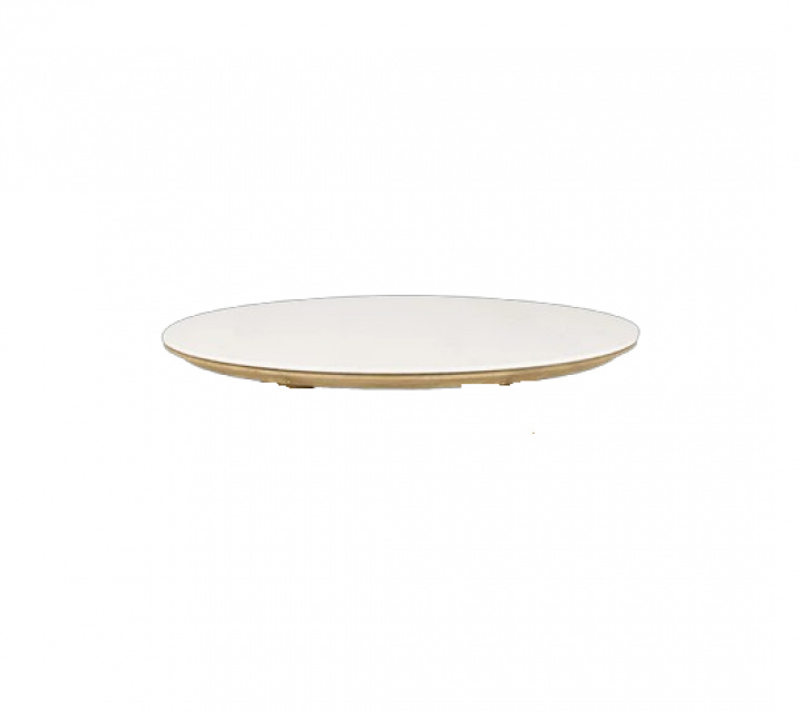 Bordplade Ø 144 cm - travertine look ceramic i gruppen Udendørs møbler / Bord / Spisebord hos Sommarboden i Höllviken AB (P144COTL)
