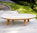 Bordplade Ø 144 cm - travertine look ceramic