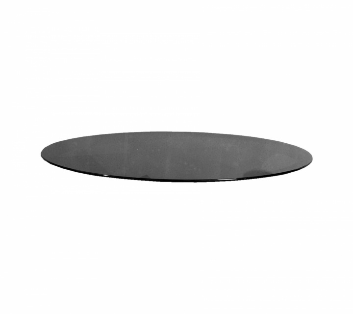 Bordsskiva Ø 144 cm - smokey black härdat glas i gruppen Udendørs møbler / Bord / Spisebord hos Sommarboden i Höllviken AB (P144GSB)