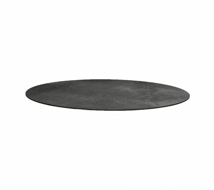 Bordsskiva Ø 144 cm - dark grey structure kompaktlaminat i gruppen Udendørs møbler / Bord / Spisebord hos Sommarboden i Höllviken AB (P144HPSDG)