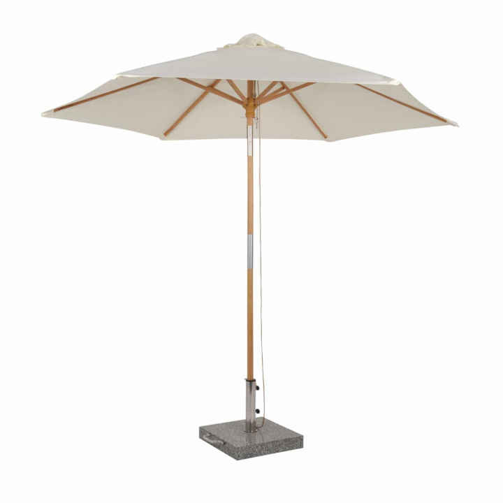 Cannes parasol m træenative 2,5 m - Natur i gruppen Udendørs møbler / Solbeskyttelse / Parasoller hos Sommarboden i Höllviken AB (P250-337)