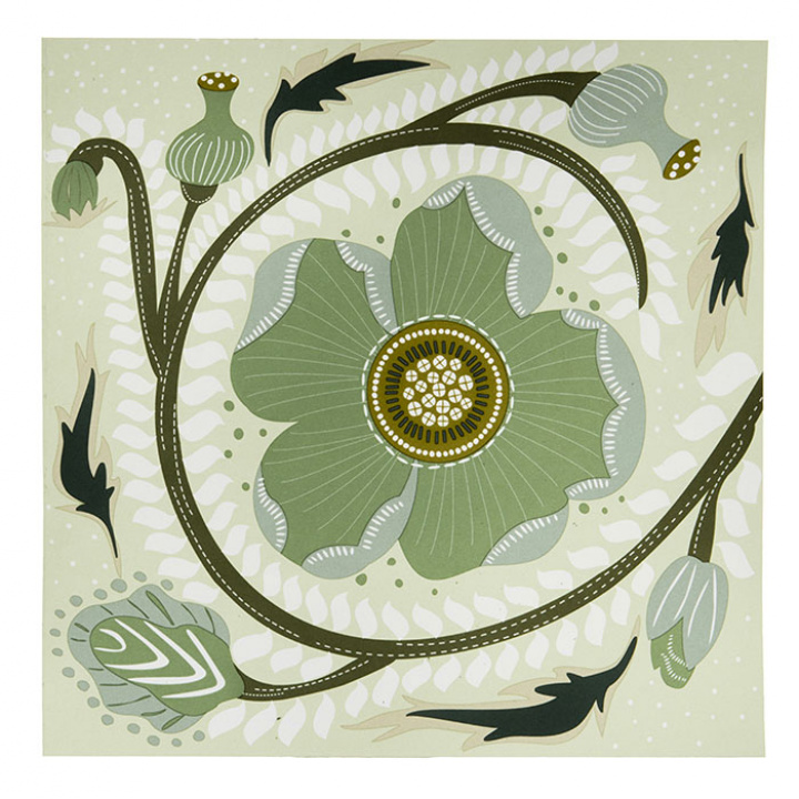Servietter 20x20 cm, 50-pak - poppy sage i gruppen Indretning / Køkken & Dækning / Servering & Servietter hos Sommarboden i Höllviken AB (PAN20POP352)