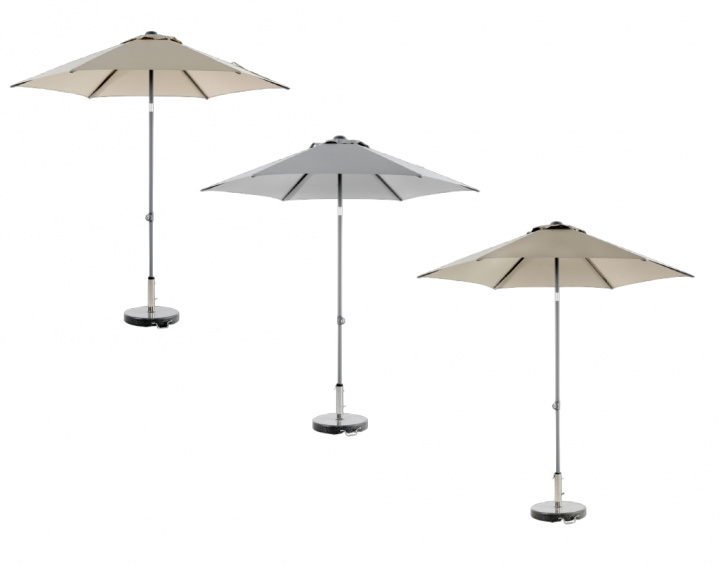 Poppi push-up parasol Ø 2,5 m - flere farver i gruppen Udendørs møbler / Solbeskyttelse / Parasoller hos Sommarboden i Höllviken AB (Poppi-2,5m)