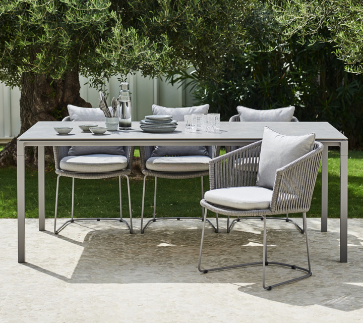 Pure spisebord 200x100 H73 cm - light grey/flere bordplader i gruppen Udendørs møbler / Bord / Spisebord hos Sommarboden i Höllviken AB (Pure-200x100cm-lightgrey)