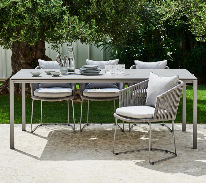Pure spisebord 200x100 H73 cm - taupe/flere bordplader i gruppen Udendørs møbler / Bord / Spisebord hos Sommarboden i Höllviken AB (Pure-200x100cm-taupe)