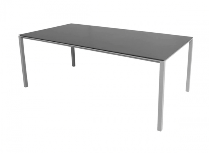 Pure tabel 200x100 cm - Lysegrå/ keramisk Nero i gruppen Udendørs møbler / Materiale / Aluminiummøbler / Bord - Aluminiummøbler hos Sommarboden i Höllviken AB (Purebord200x100cm-grey-CN)