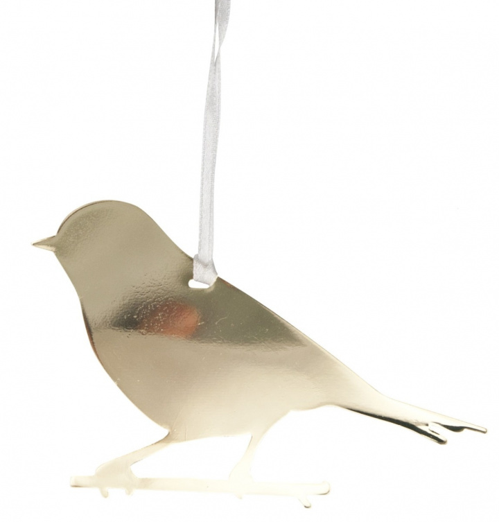 Juledekoration fugl - guld i gruppen Juleting / Alt til juletræet hos Sommarboden i Höllviken AB (SB146G)