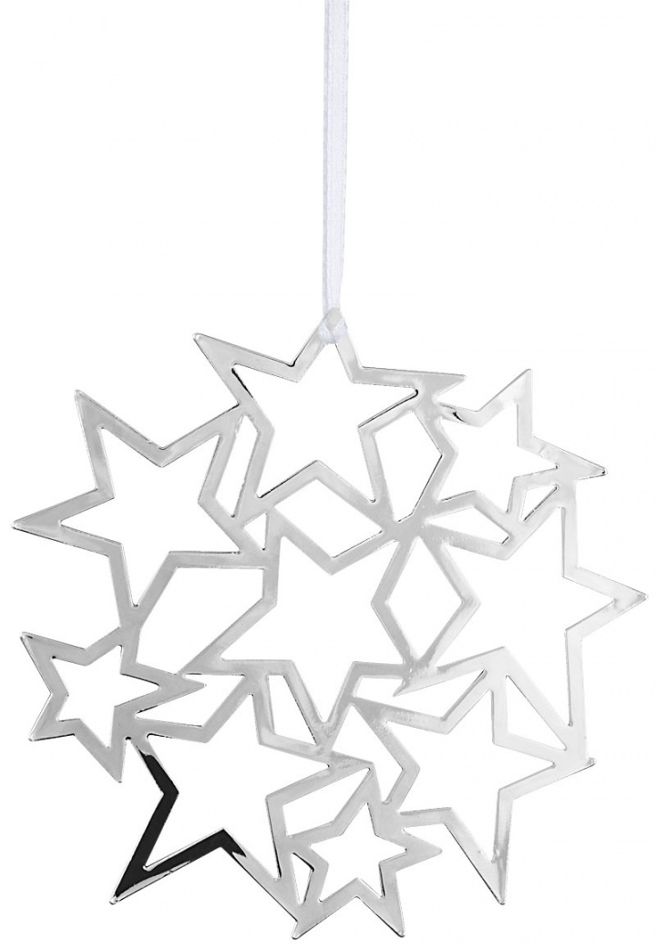 Juledekorationsstjerner - sølv i gruppen Juleting / Christmas dekoration hos Sommarboden i Höllviken AB (SB320S)