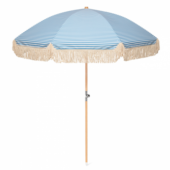 Mira parasol Ø 1,8 m - retro stripe blue i gruppen Udendørs møbler / Solbeskyttelse hos Sommarboden i Höllviken AB (SP05)