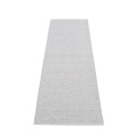 Svea tæppe - grå metallisk / lysegrå