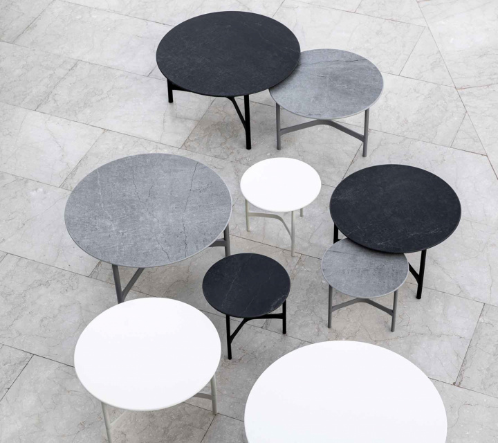 Twist sofabord Ø 70 cm - flere farver i gruppen Udendørs møbler / Materiale / Aluminiummøbler / Sofabord & Sidebord - Aluminiummøbler hos Sommarboden i Höllviken AB (Twist-soffbord-70)