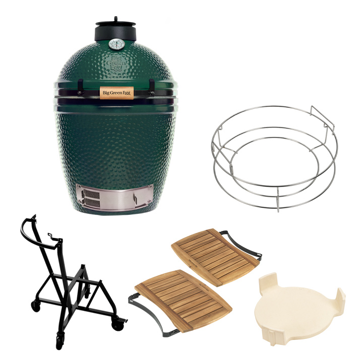 Big Green Egg medium grillpakke m sidebord i gruppen Grill / Grillar / Keramiske griller / Grillar hos Sommarboden i Höllviken AB (medium-kit-nest)